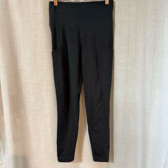American Eagle Outfitters Leggings Women Small Black High-Waisted Tights Pockets - Picture 1 of 12